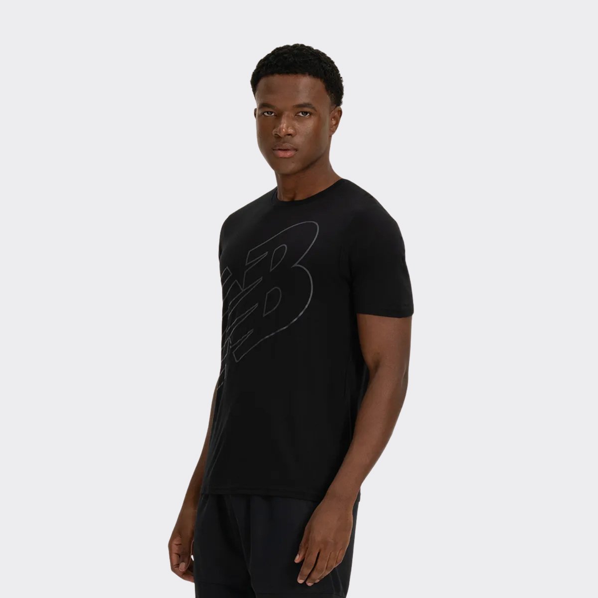 Camiseta New Balance Tenacity Logo Preta Preto 2