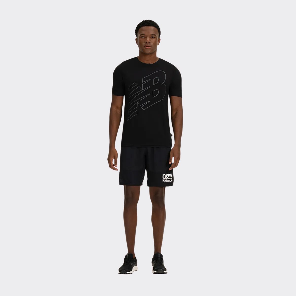 Camiseta New Balance Tenacity Logo Preta Preto 5