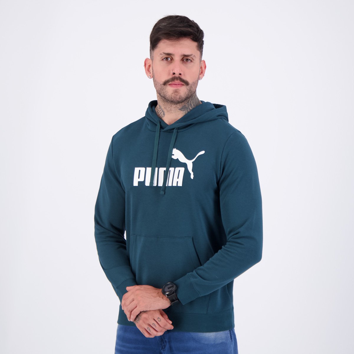 Moletom Puma ESS No. 1 Logo TR Verde Verde 3