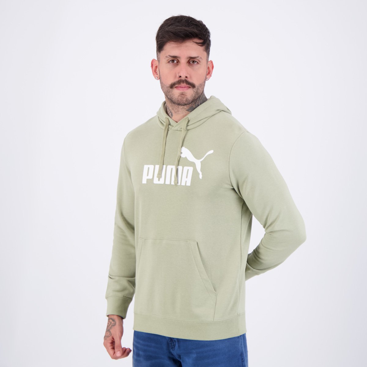 Moletom Puma ESS No. 1 Logo TR Verde Claro Verde 3