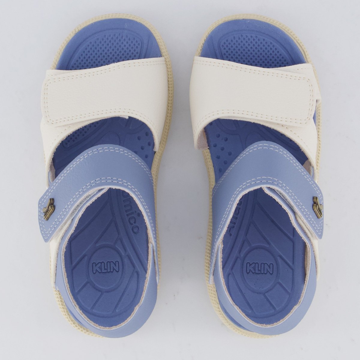 Papete Klin Tic Tac Infantil Off White e Azul Azul/Branco 4