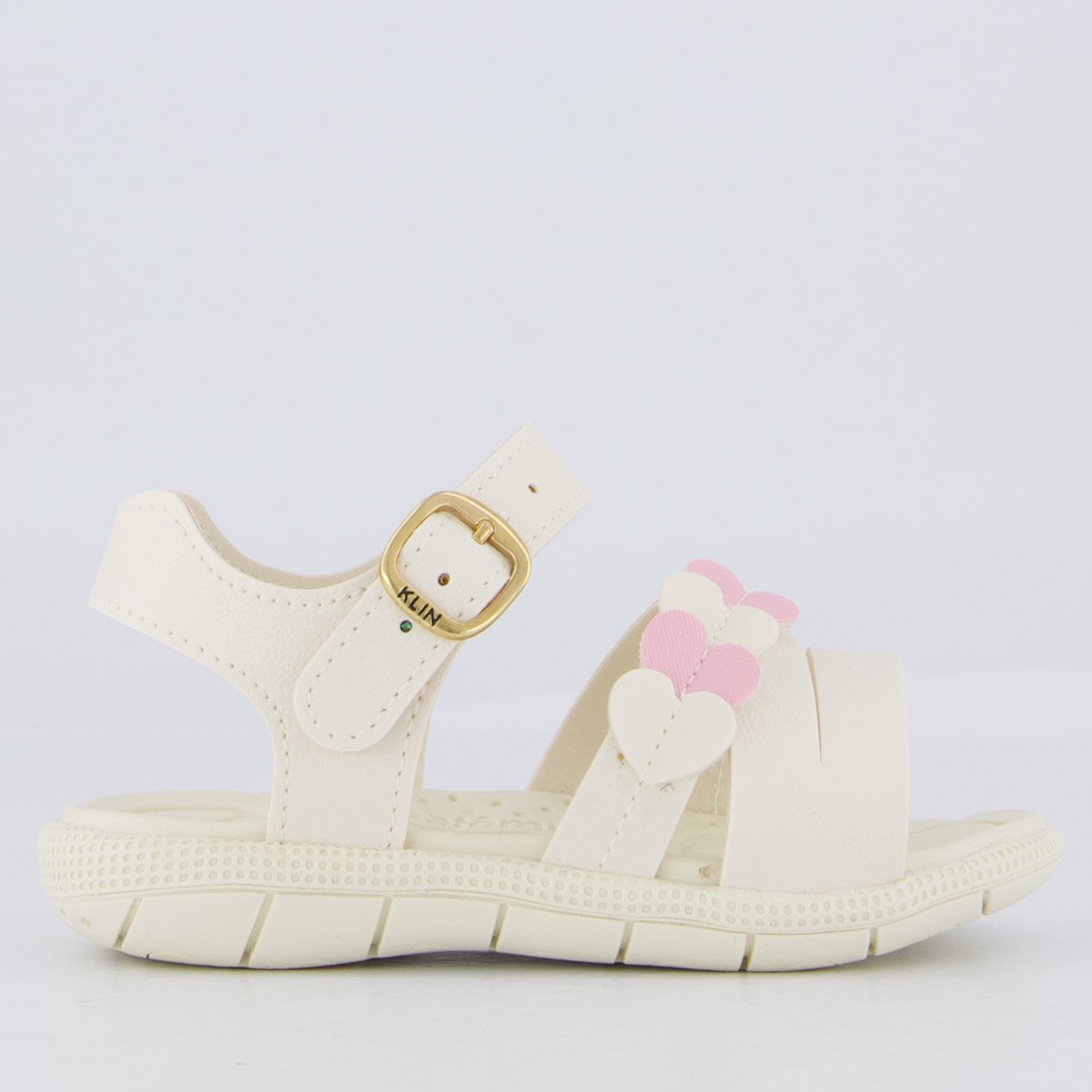 Sandália Klin Tic Tac Infantil Bege e Rosa Bege 1