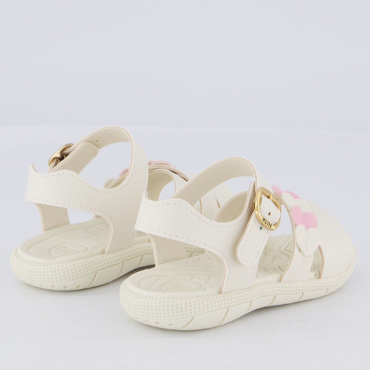 Sandália Klin Tic Tac Infantil Bege e Rosa Bege 3