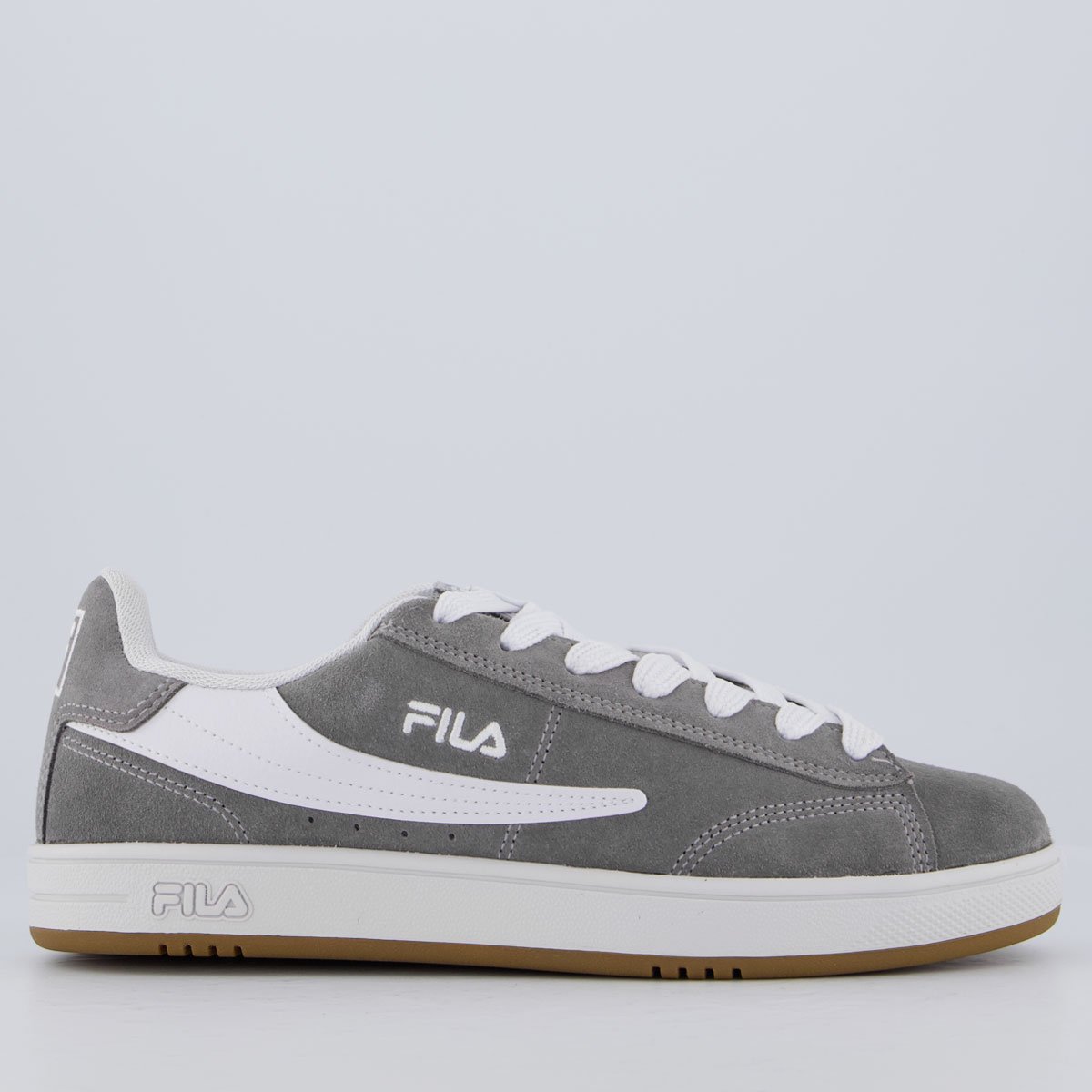 Tênis Fila Court 90 Cinza e Branco Cinza 1