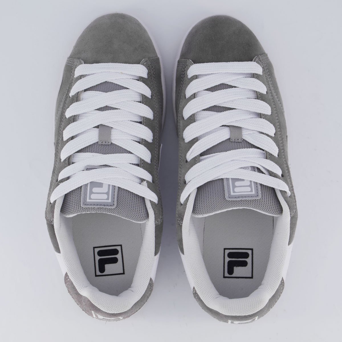 Tênis Fila Court 90 Cinza e Branco Cinza 5