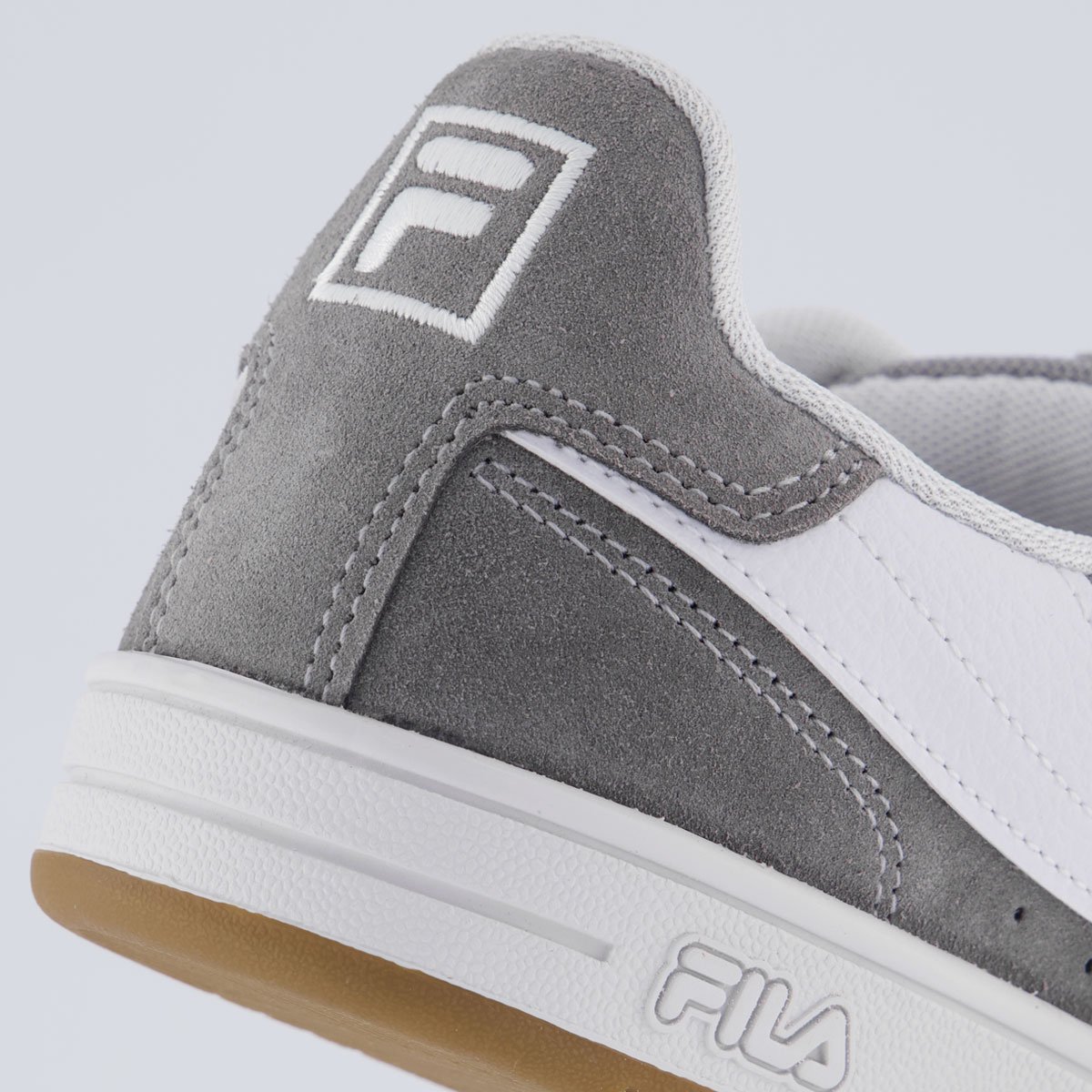 Tênis Fila Court 90 Cinza e Branco Cinza 6
