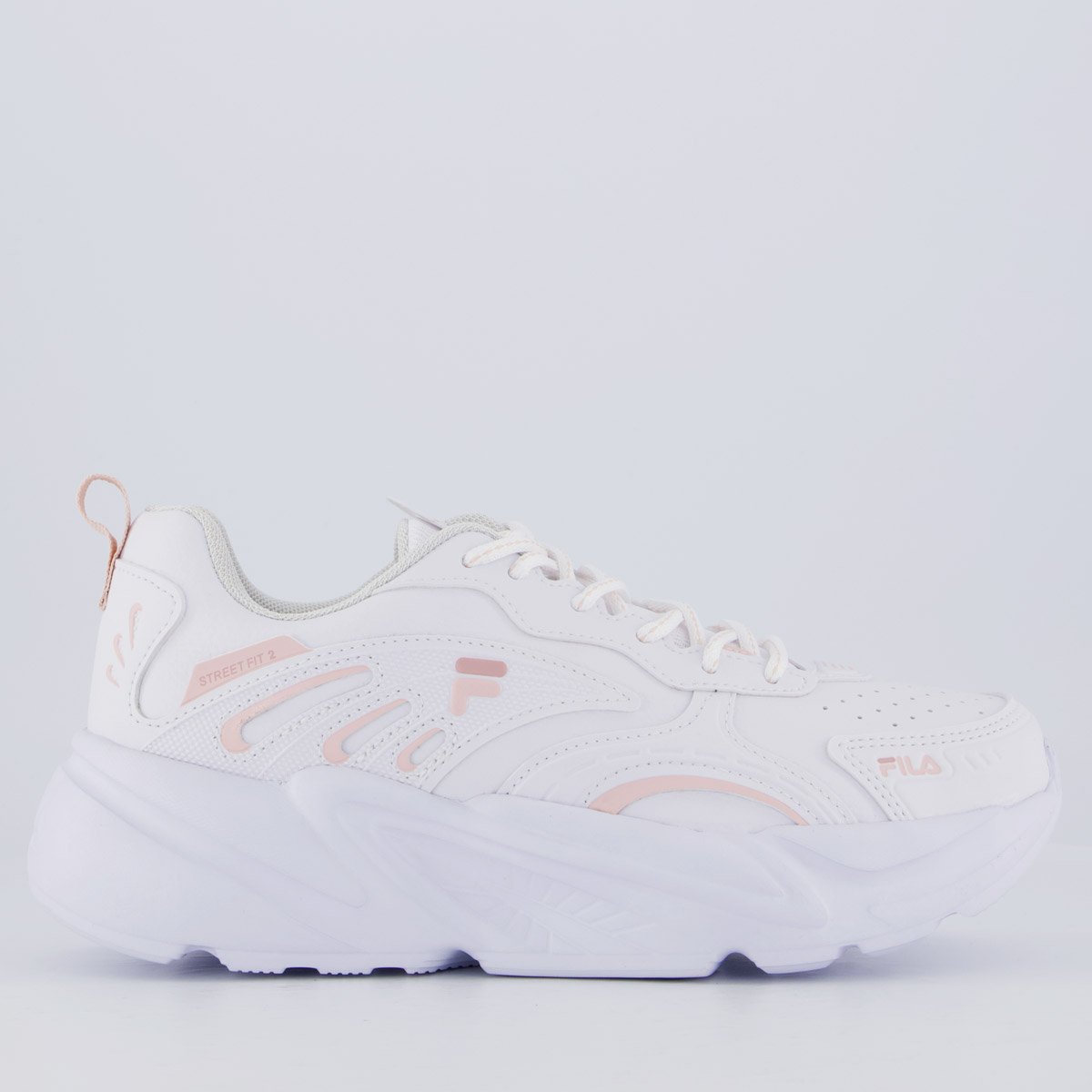 Tênis Fila Street Fit 2 Feminino Branco e Rose