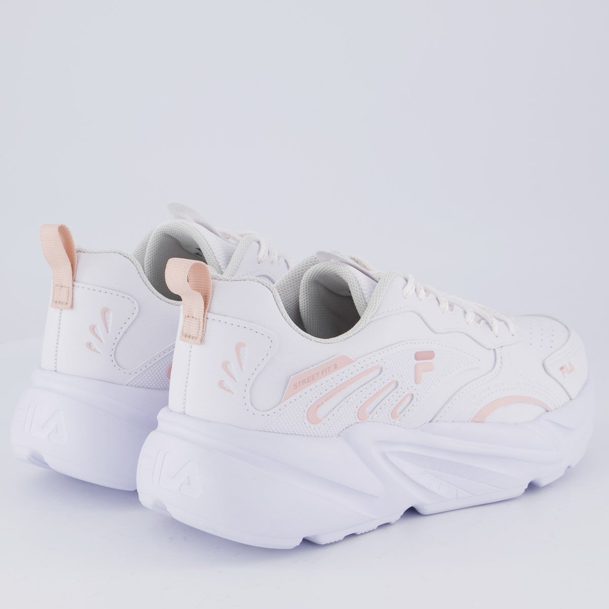 Tênis Fila Street Fit 2 Feminino Branco e Rose Branco 3