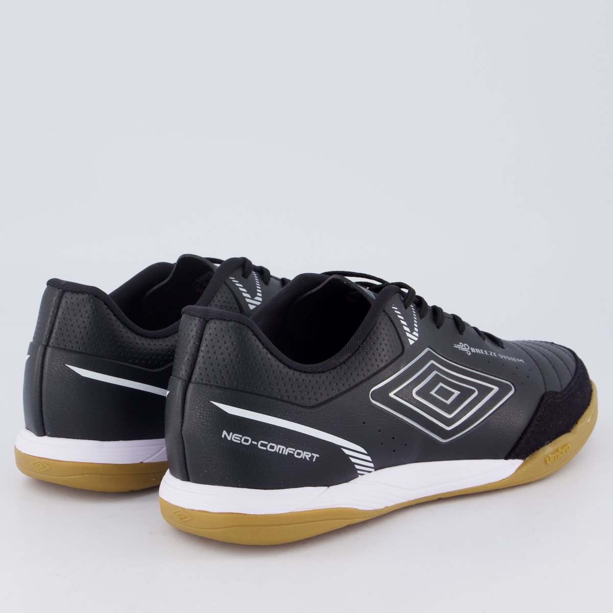 Chuteira Umbro Neo-Comfort Futsal Preta e Prata Preto 3