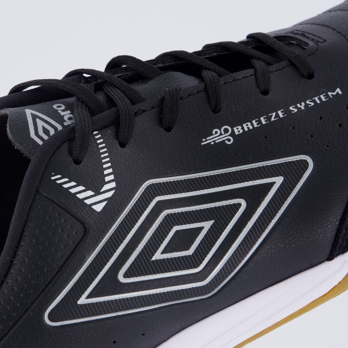 Chuteira Umbro Neo-Comfort Futsal Preta e Prata Preto 7