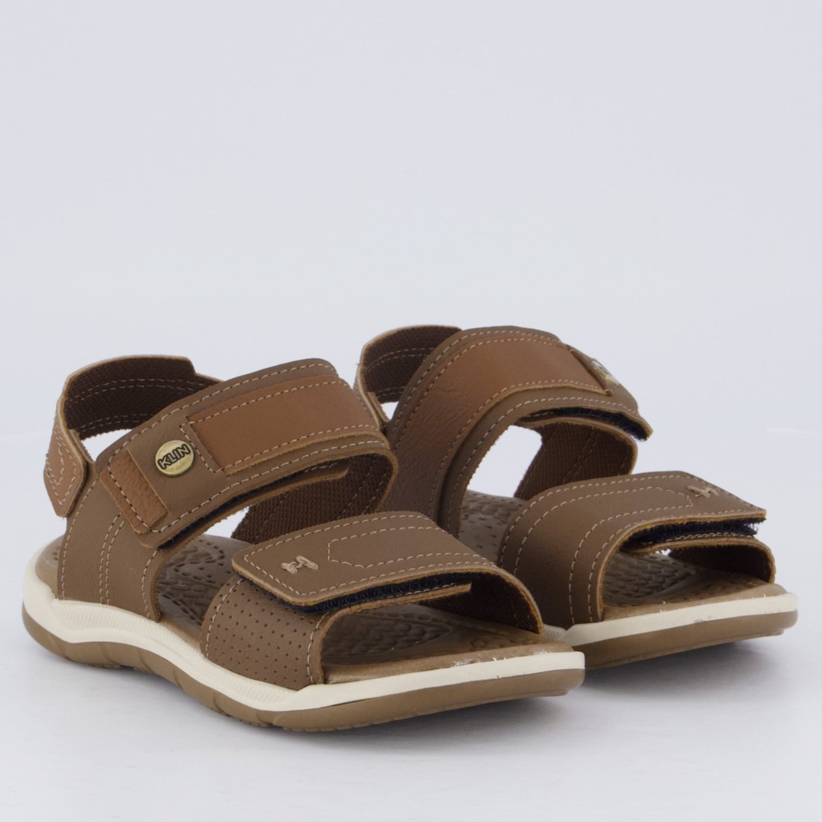 Sandália Klin Line Play Infantil Marrom e Cinza Marrom 2