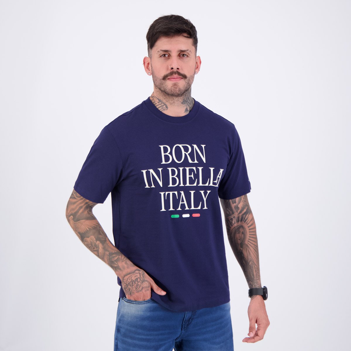 Camiseta Fila Comfort Born In Biella Marinho Marinho 2