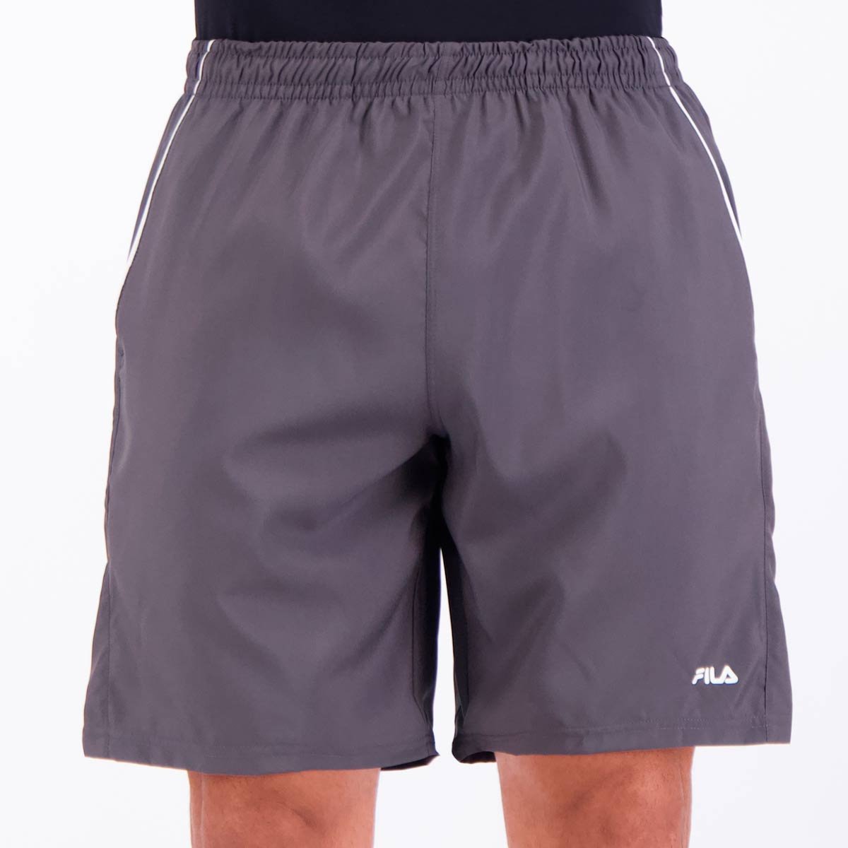 Bermuda Fila Train II 7,5 Cinza e Branca