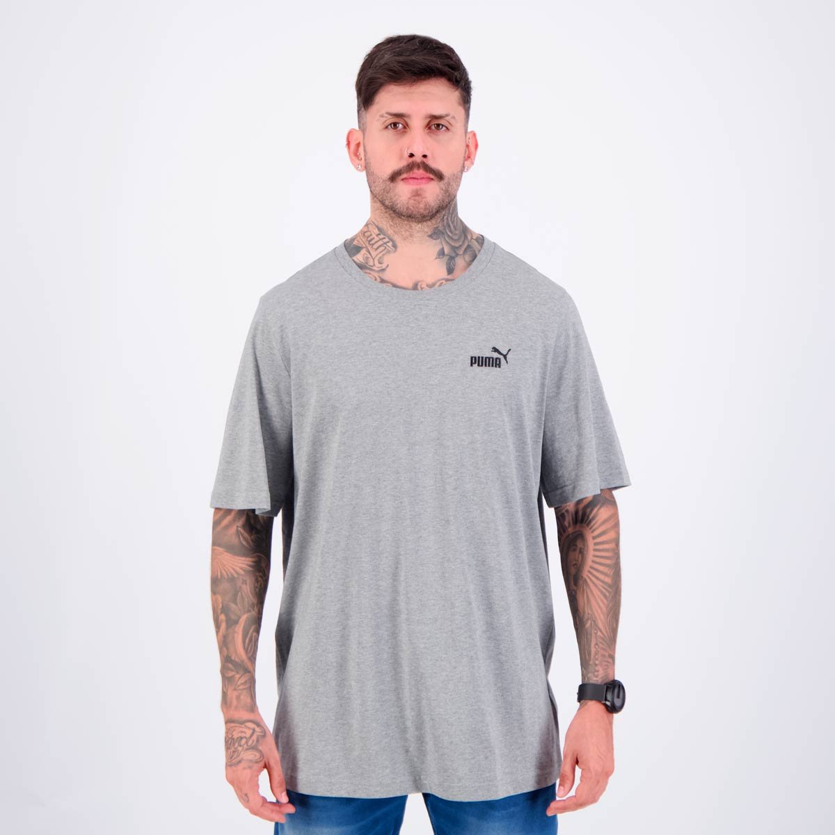 Camiseta Puma ESS Small No. 1 Cinza