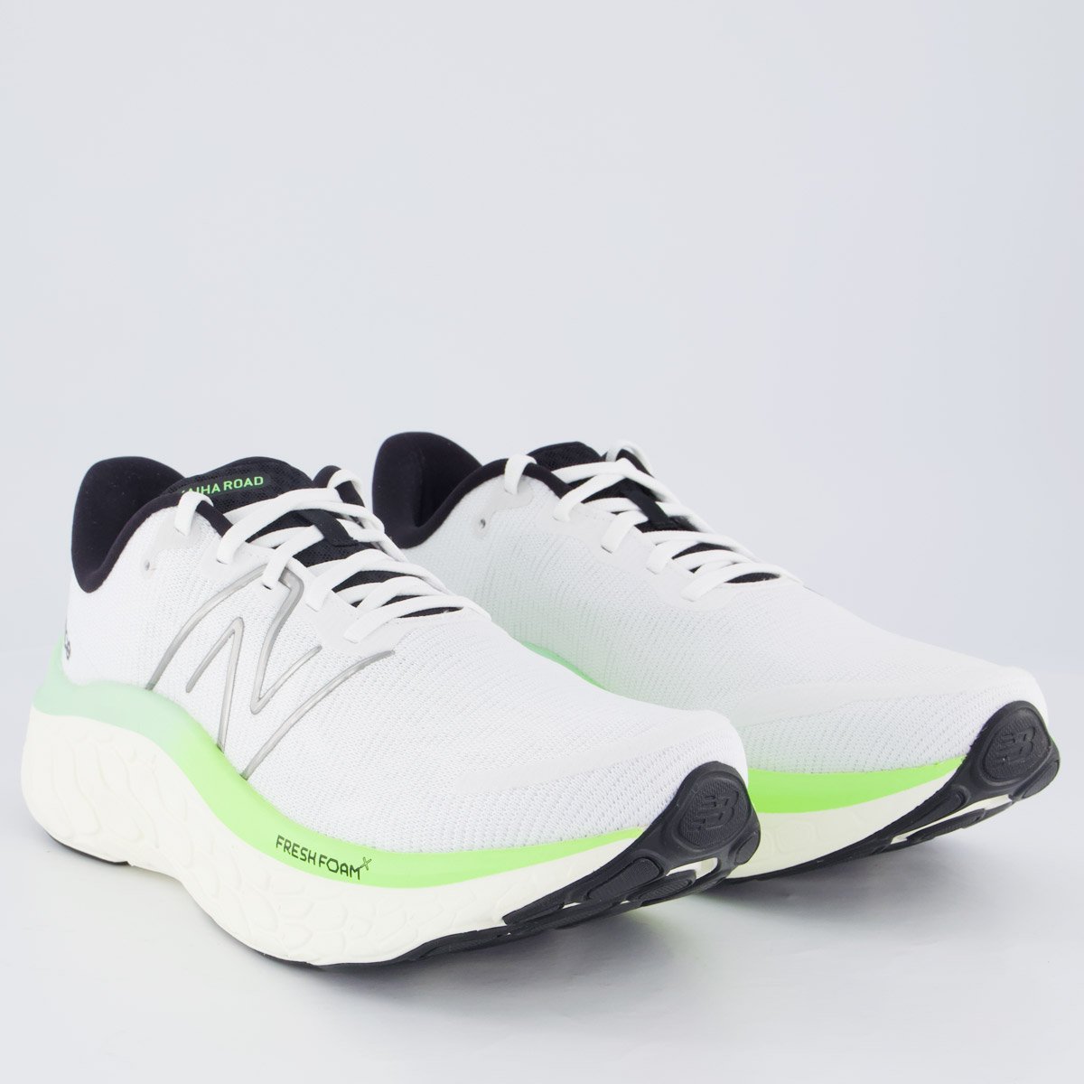 Tênis New Balance Fresh Foam X Kaiha Road Branco e Verde Branco 2