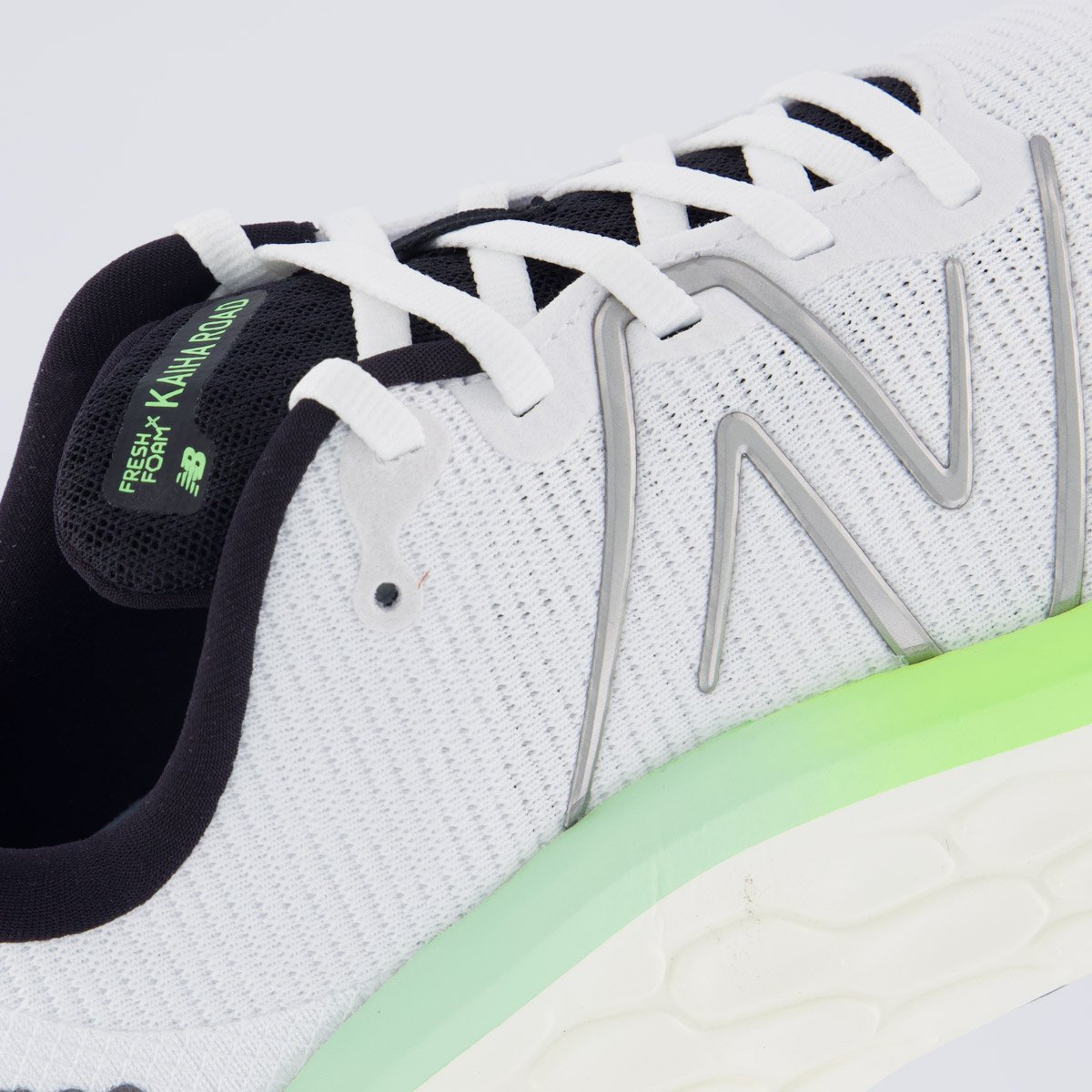 Tênis New Balance Fresh Foam X Kaiha Road Branco e Verde Branco 7