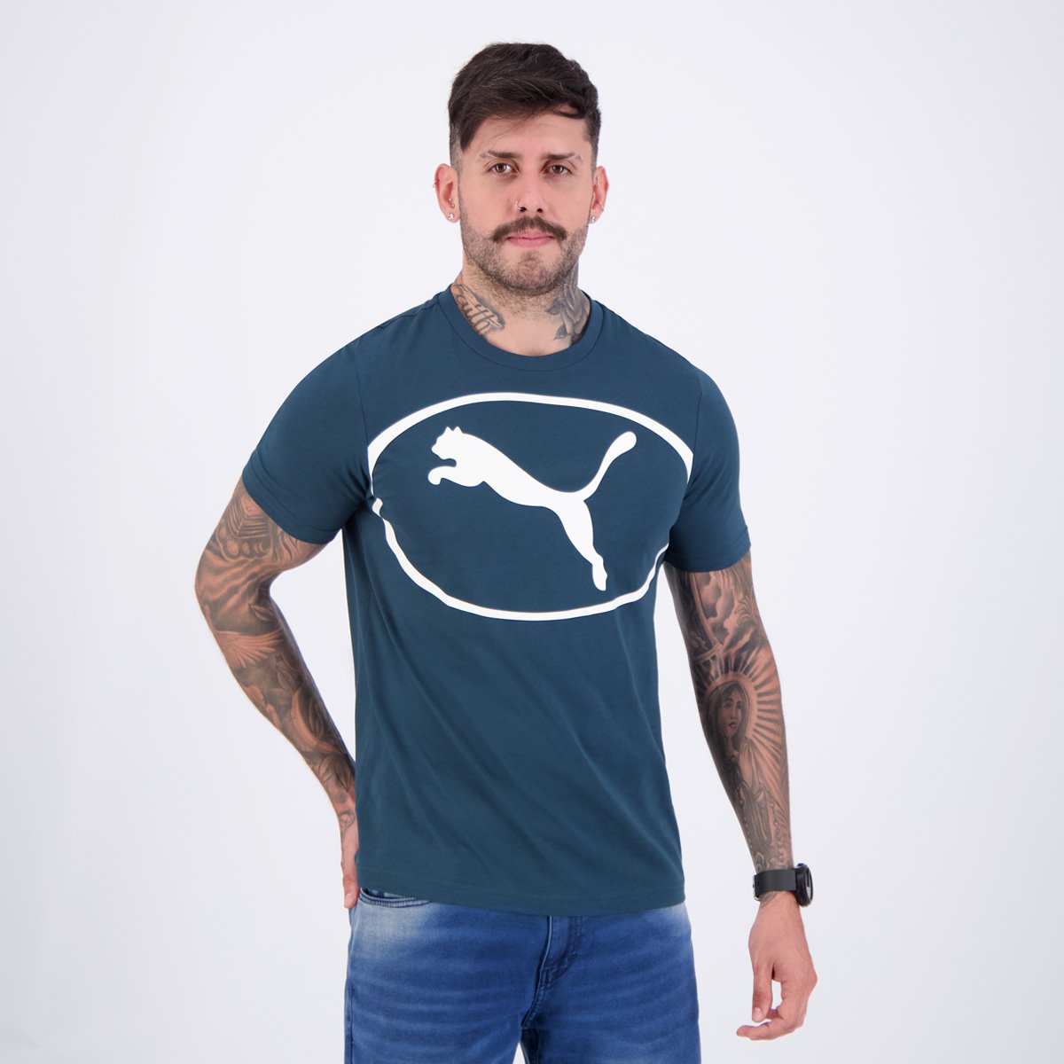 Camiseta Puma Sport Graphic Verde Verde 2