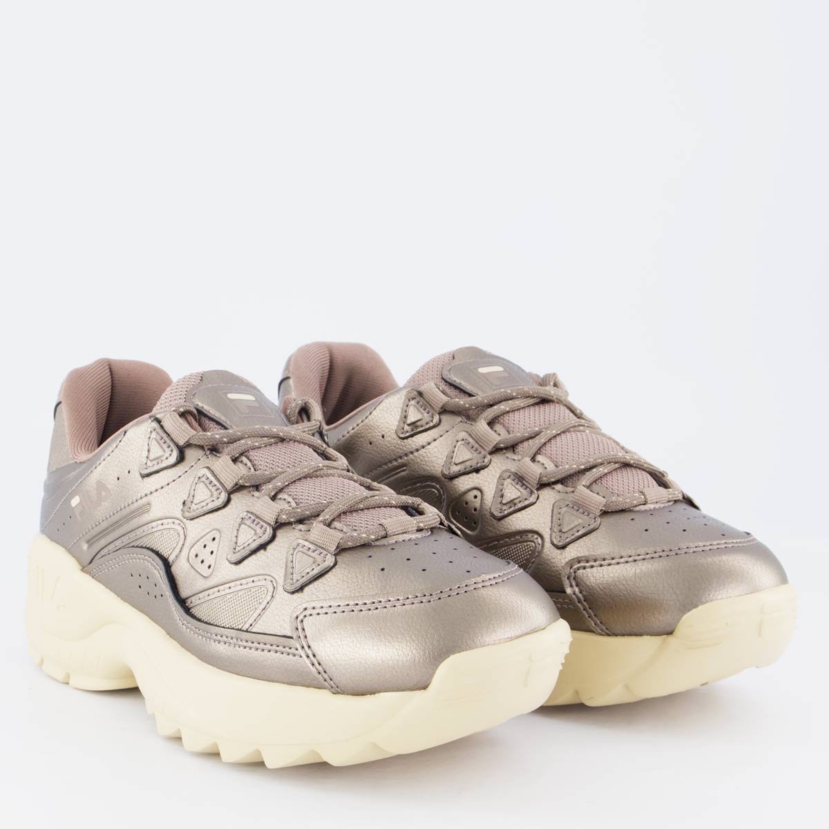 Tênis Fila Evolux Feminino Bege Dourado 2