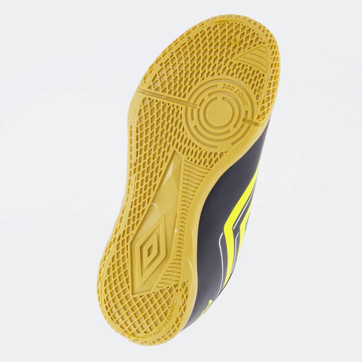 Chuteira Umbro Fast II Juvenil Futsal Preta e Amarelo Preto 5