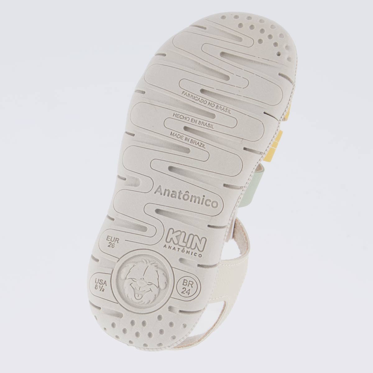 Sandália Klin Tic Tac Infantil Bege Cinza 5