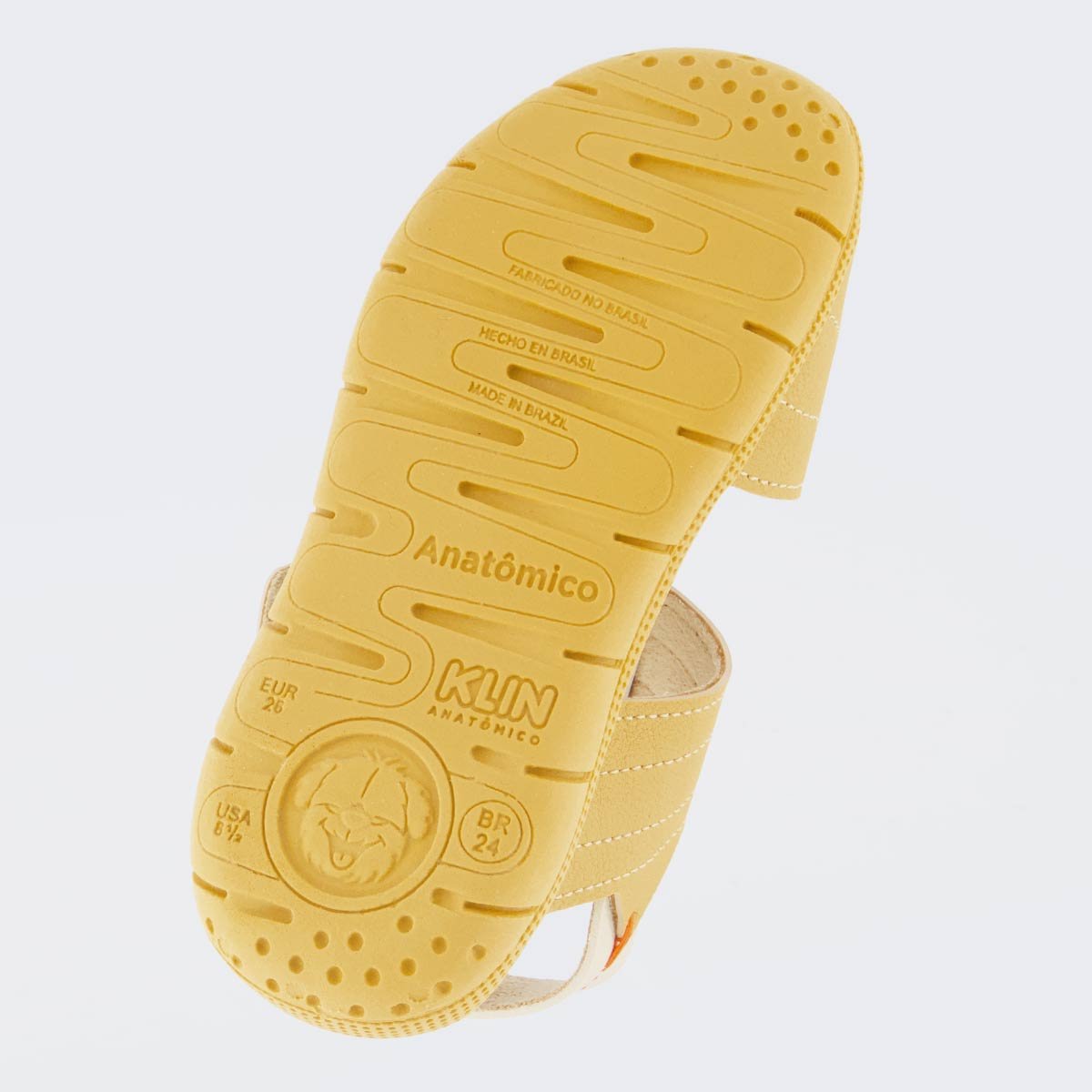 Sandália Klin Tic Tac Infantil Marrom e Bege Amarelo 5