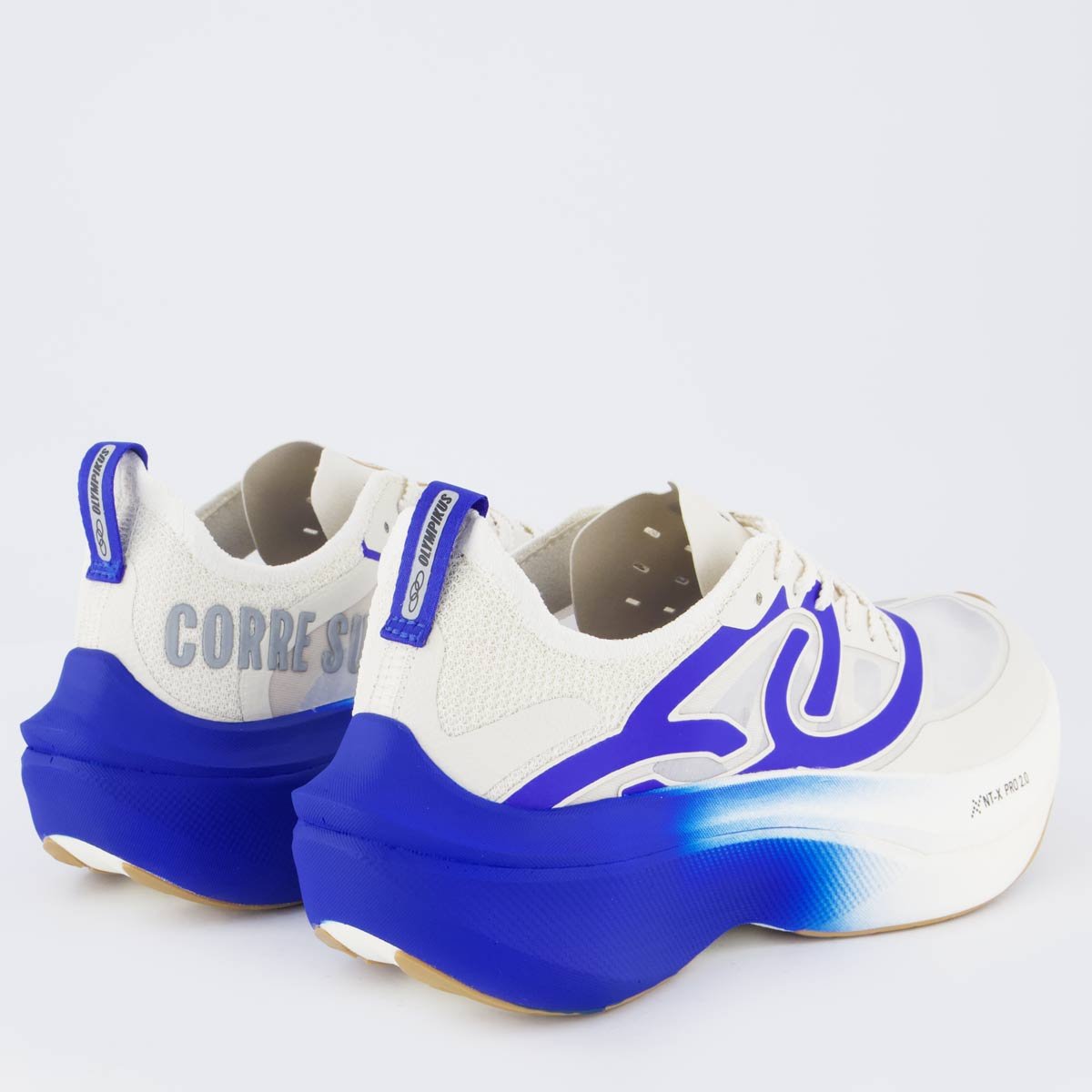 Tênis Olympikus Corre Supra 2 Off White e Azul Branco/Azul 3