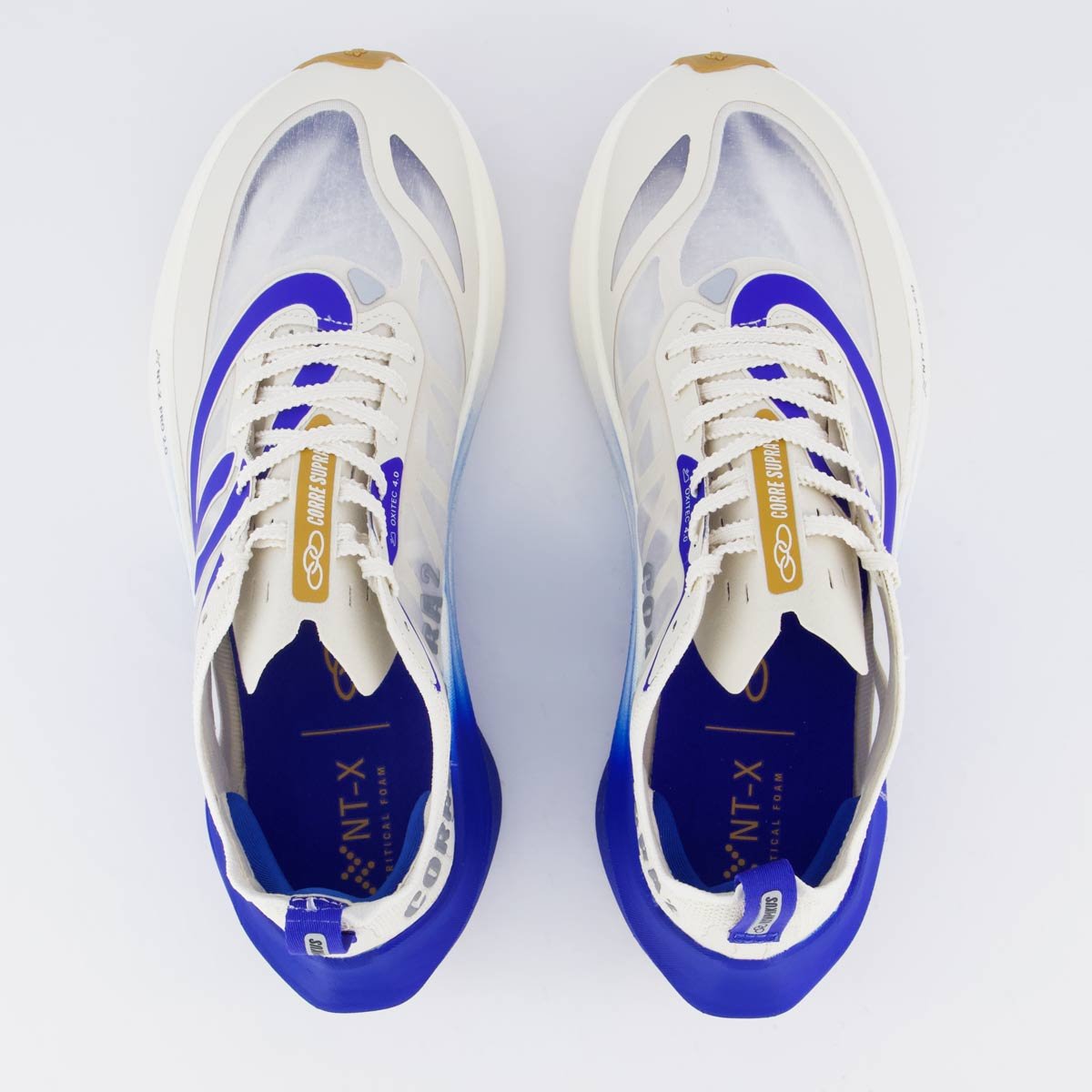 Tênis Olympikus Corre Supra 2 Off White e Azul Branco/Azul