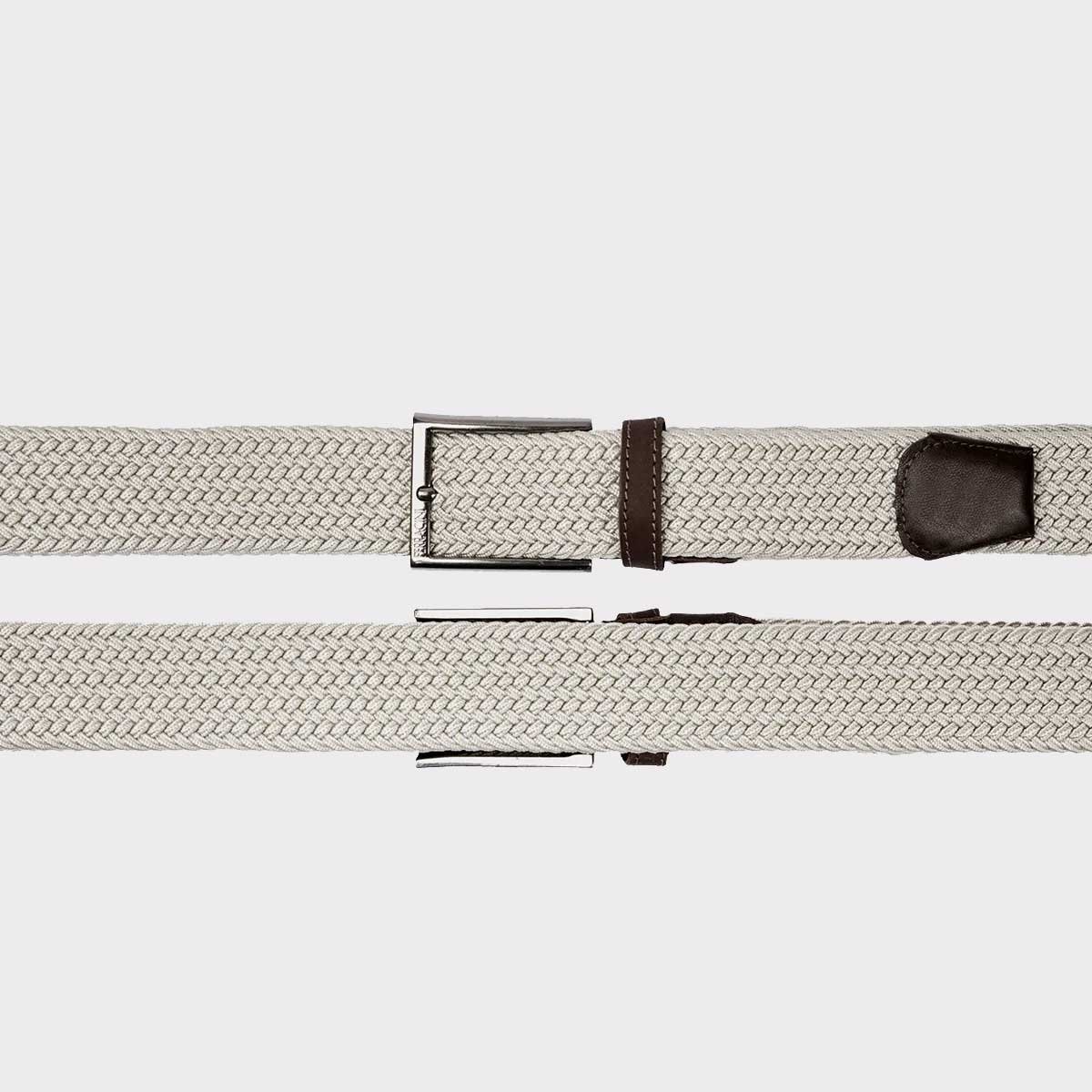 Cinto Ferracini Flex Elástico 38MM Bege Cinza 2