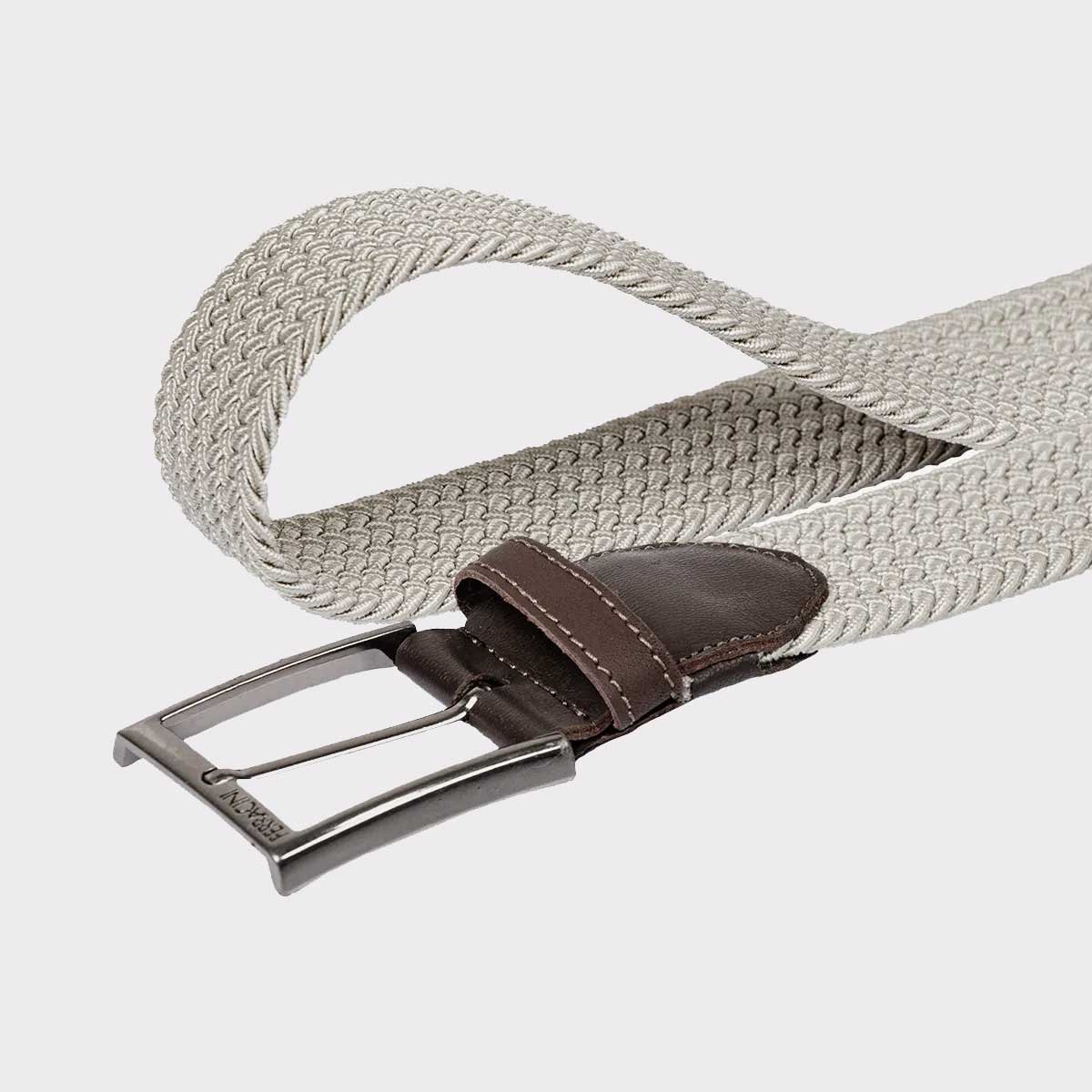 Cinto Ferracini Flex Elástico 38MM Bege Cinza 3