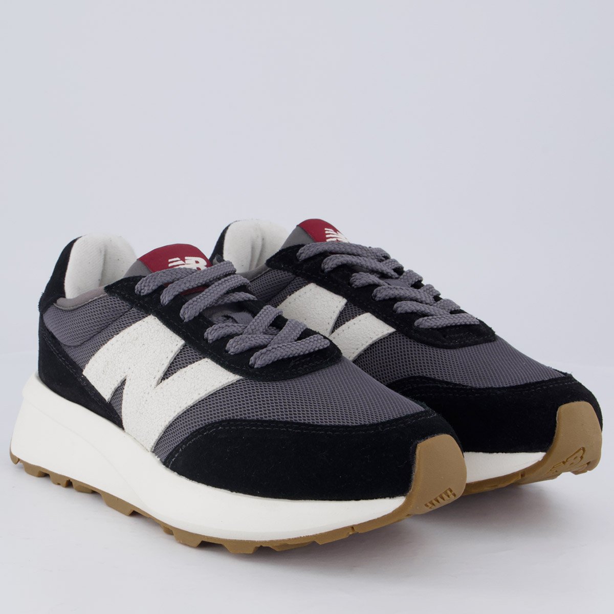 Tênis New Balance 370 V1 Preto Cinza 2