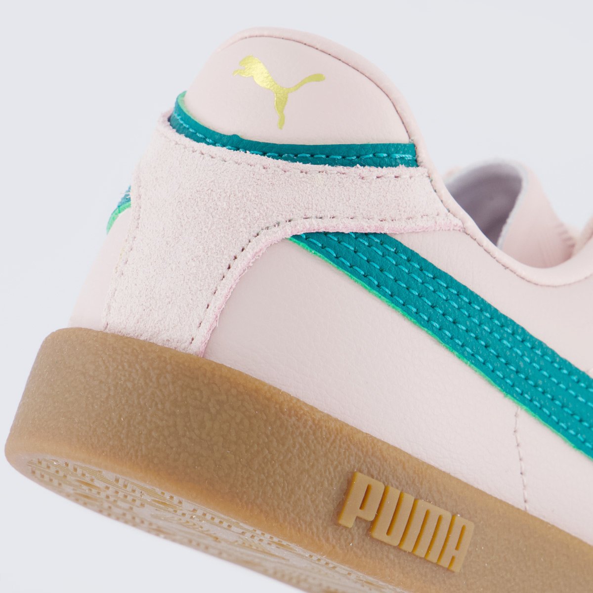 Tênis Puma Club II Feminino Rosa e Verde Bege 6