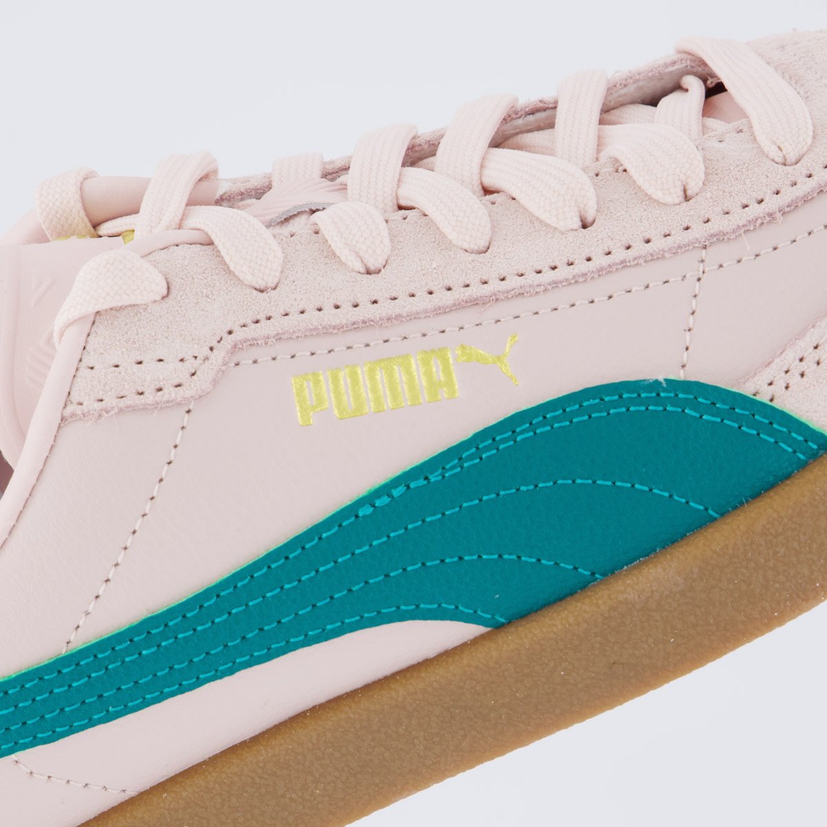 Tênis Puma Club II Feminino Rosa e Verde Bege 7
