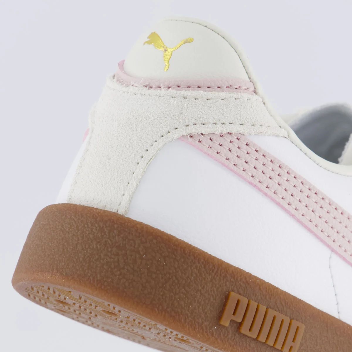 Tênis Puma Club II Feminino Branco e Rosa Branco/Bege 6