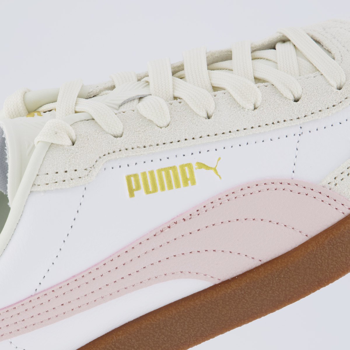 Tênis Puma Club II Feminino Branco e Rosa Branco/Bege 7