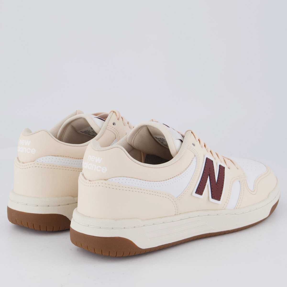 Tênis New Balance 480 Low Rosa Claro Bege/Vinho 3
