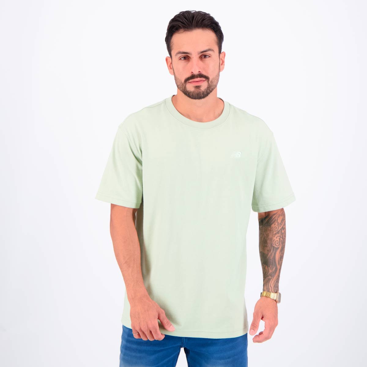 Camisa New Balance Small Logo Verde