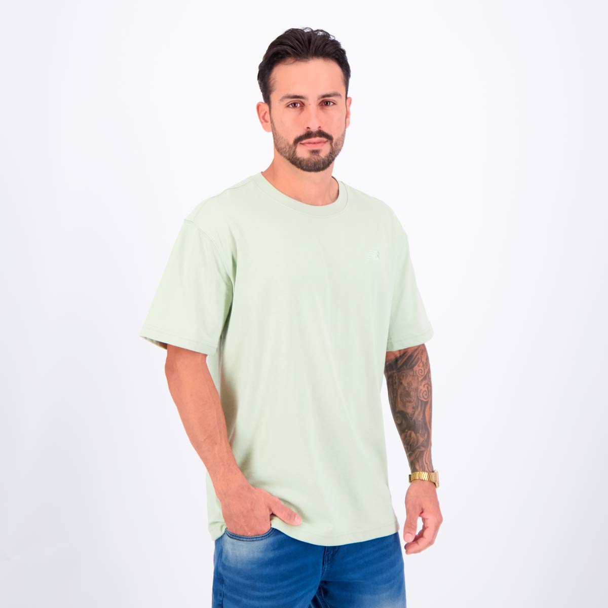 Camisa New Balance Small Logo Verde Verde 2