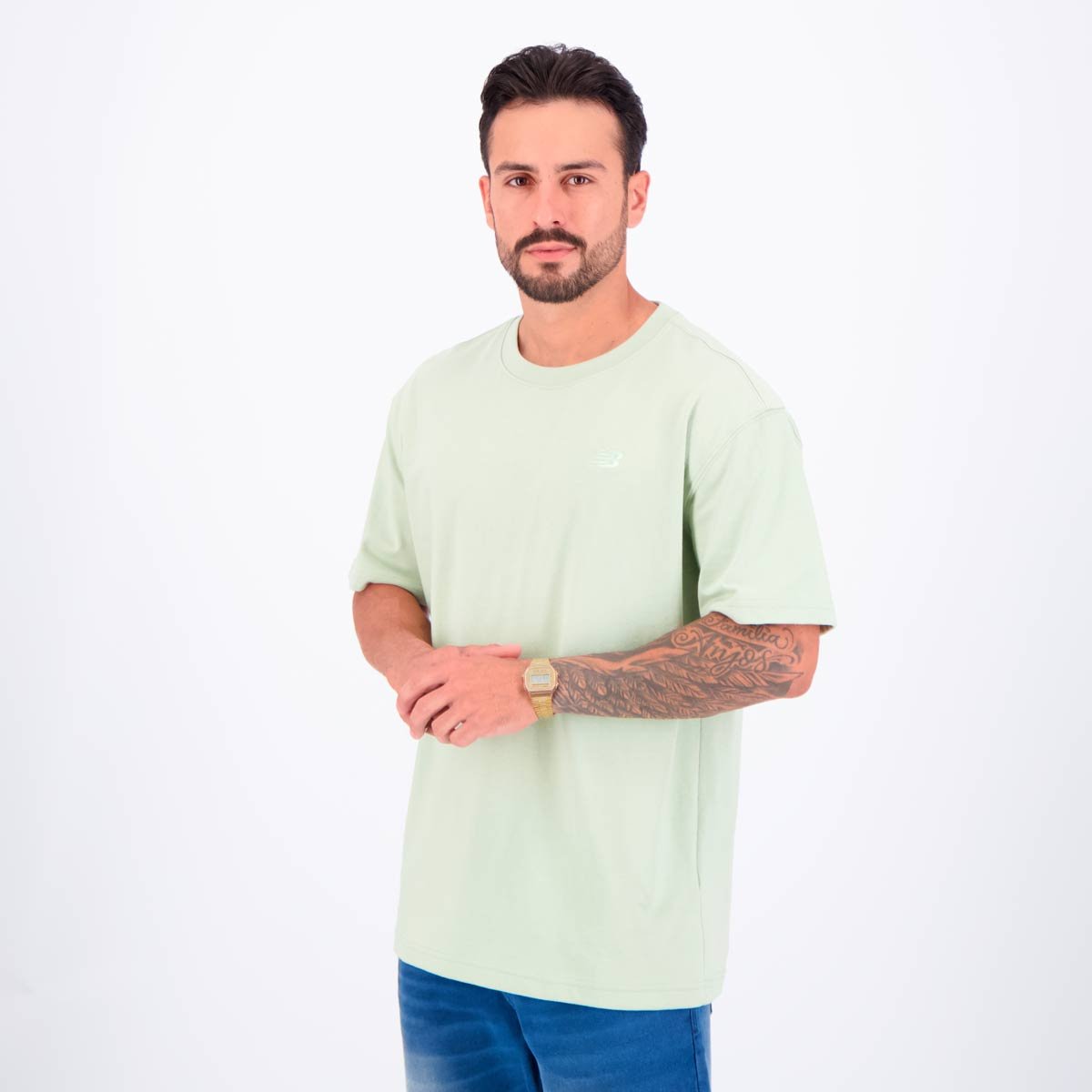 Camisa New Balance Small Logo Verde Verde 3