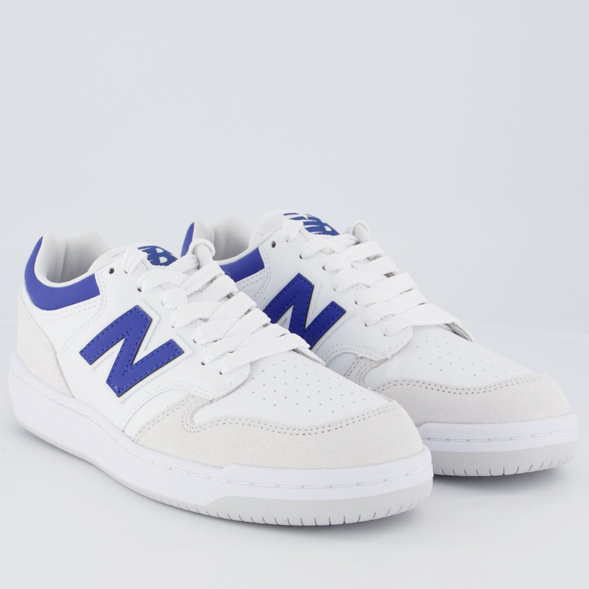 Tênis New Balance 480 Low Branco e Azul Branco/Azul 2