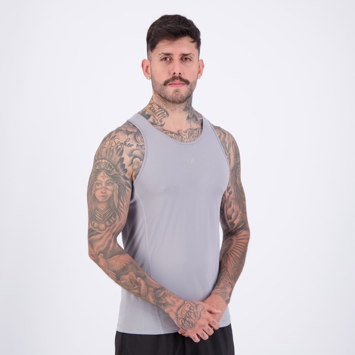 Regata Fila Bio III Cinza Cinza 2