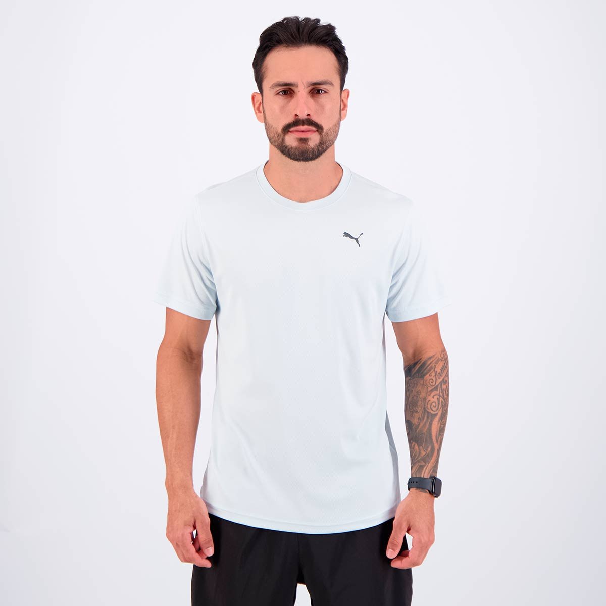 Camiseta Puma Graphics Running Azul Claro