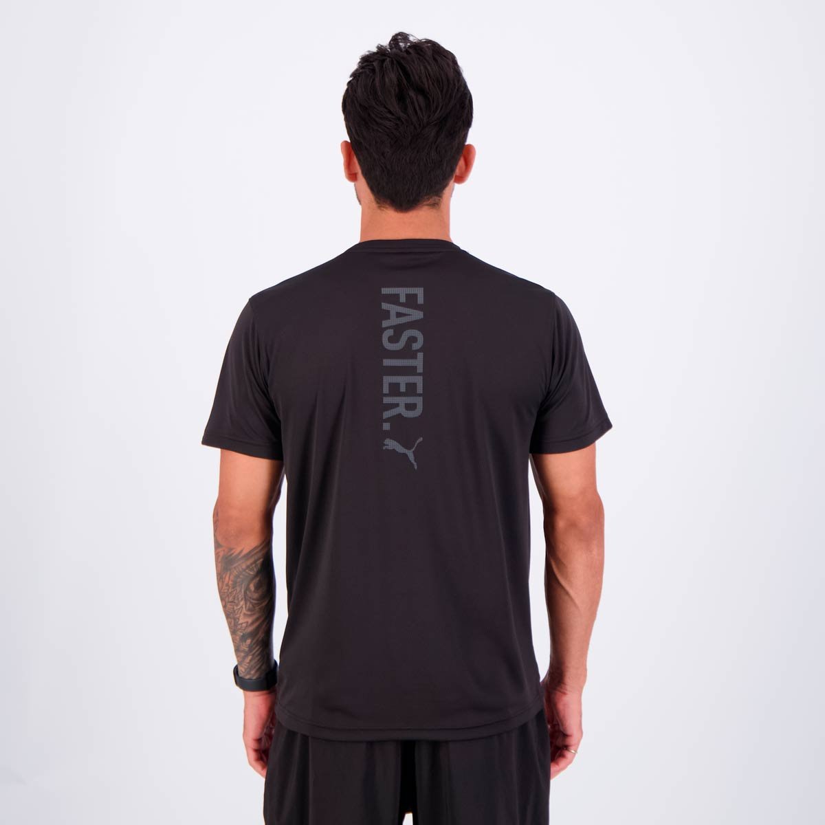 Camiseta Puma Graphics Running Preta Preto 4