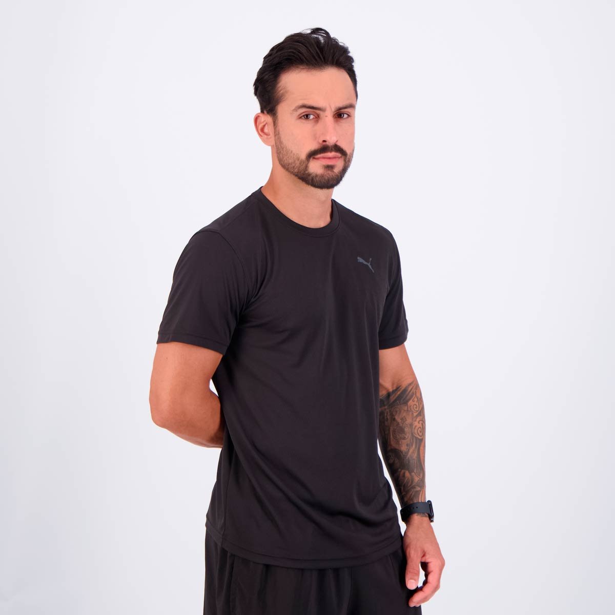 Camiseta Puma Graphics Running Preta Preto 2