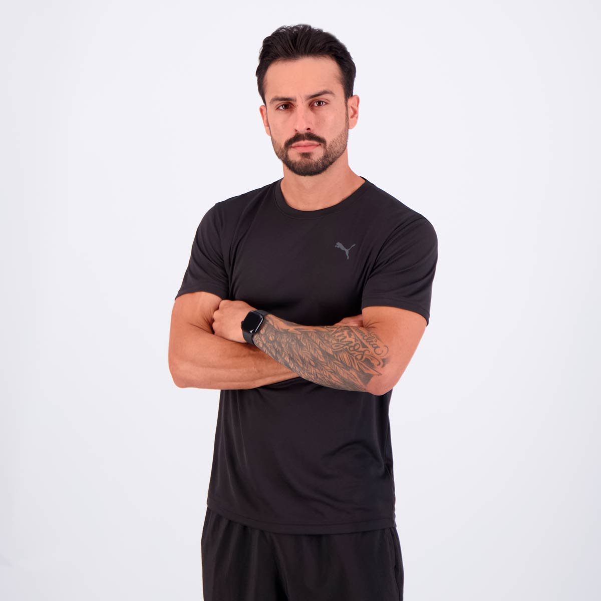 Camiseta Puma Graphics Running Preta Preto 3