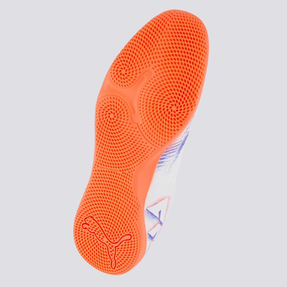 Chuteira Puma Future 8 Play IT Futsal Branca e Laranja Branco/Laranja 5