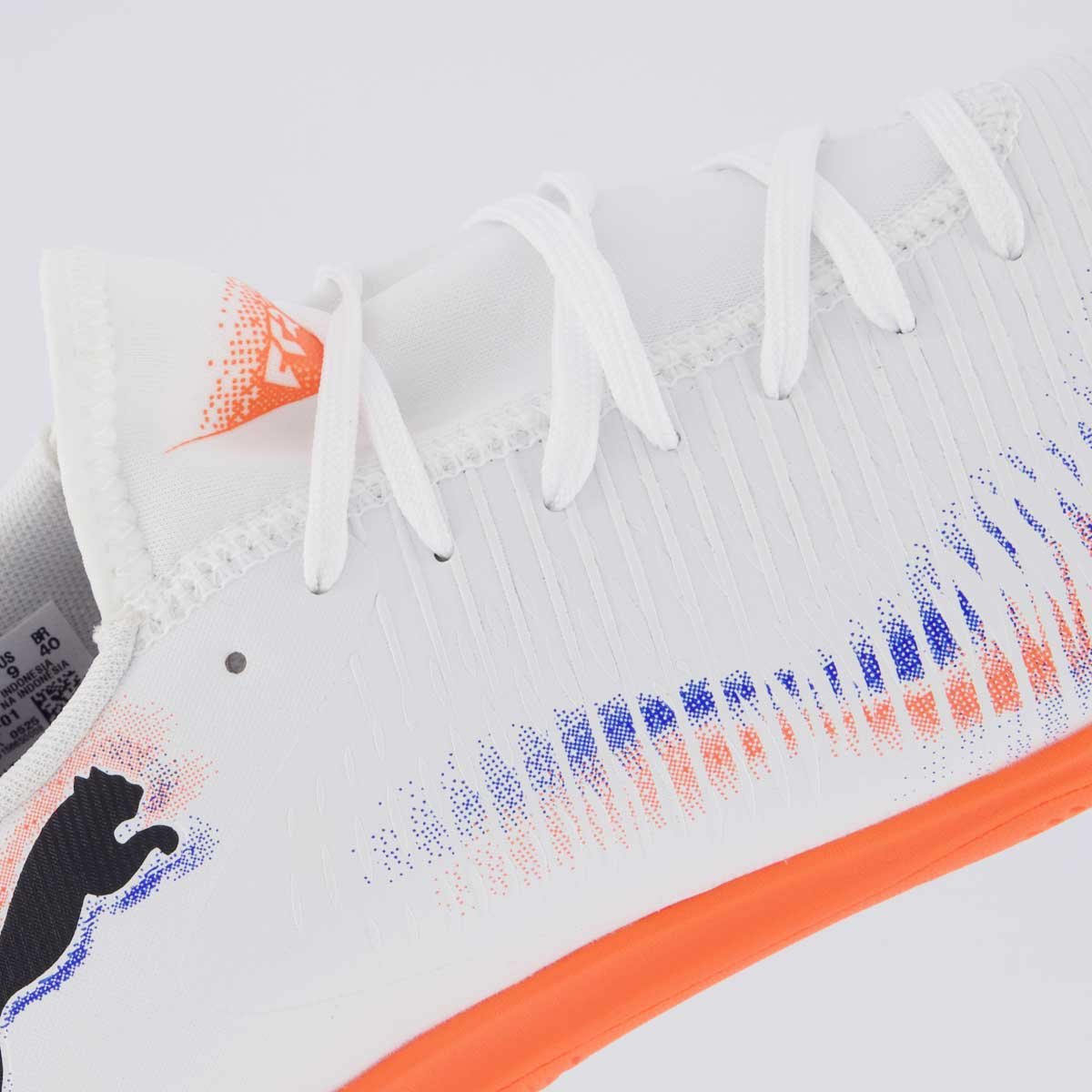 Chuteira Puma Future 8 Play IT Futsal Branca e Laranja Branco/Laranja 7