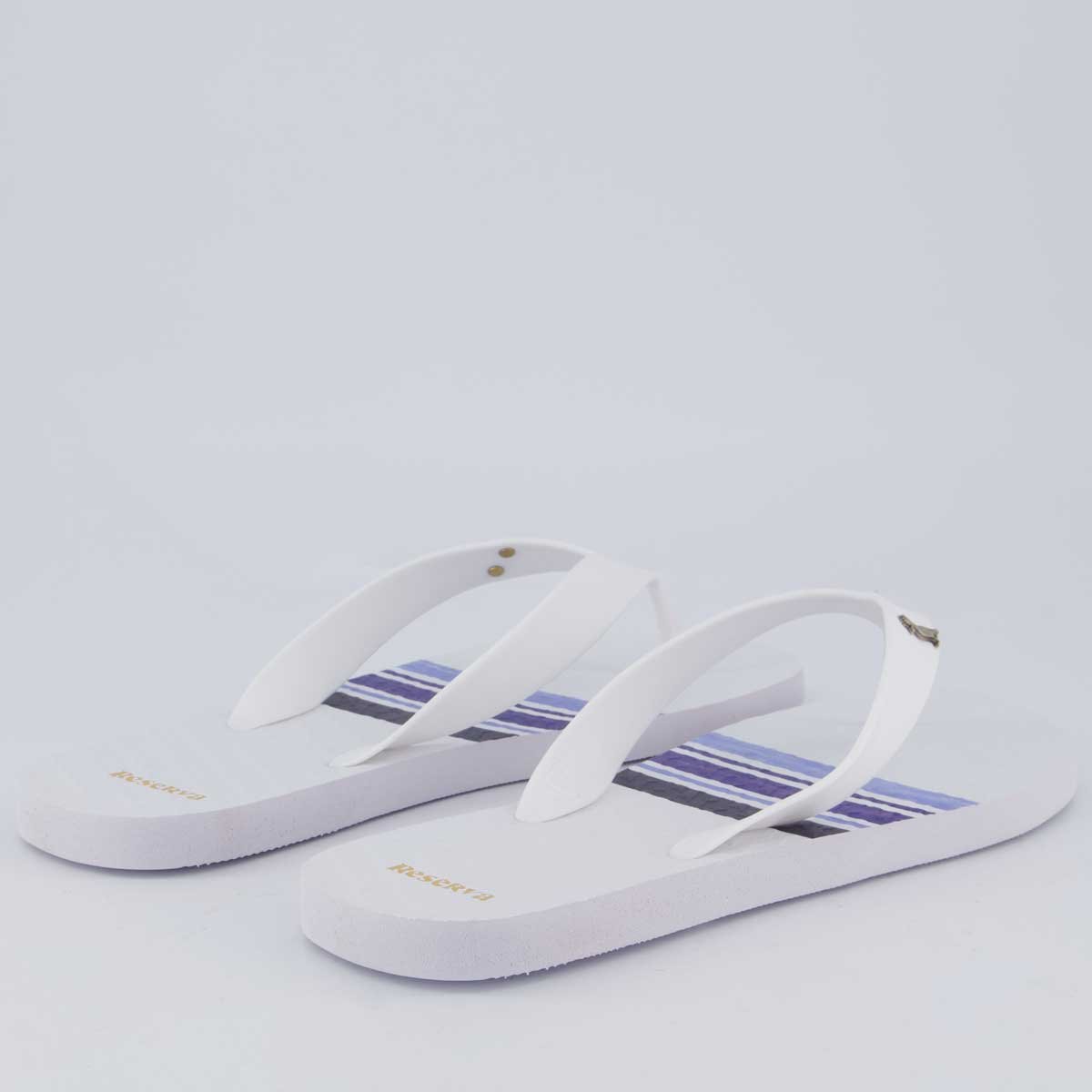 Chinelo Reserva Watercolors Stripes Branco Branco 4