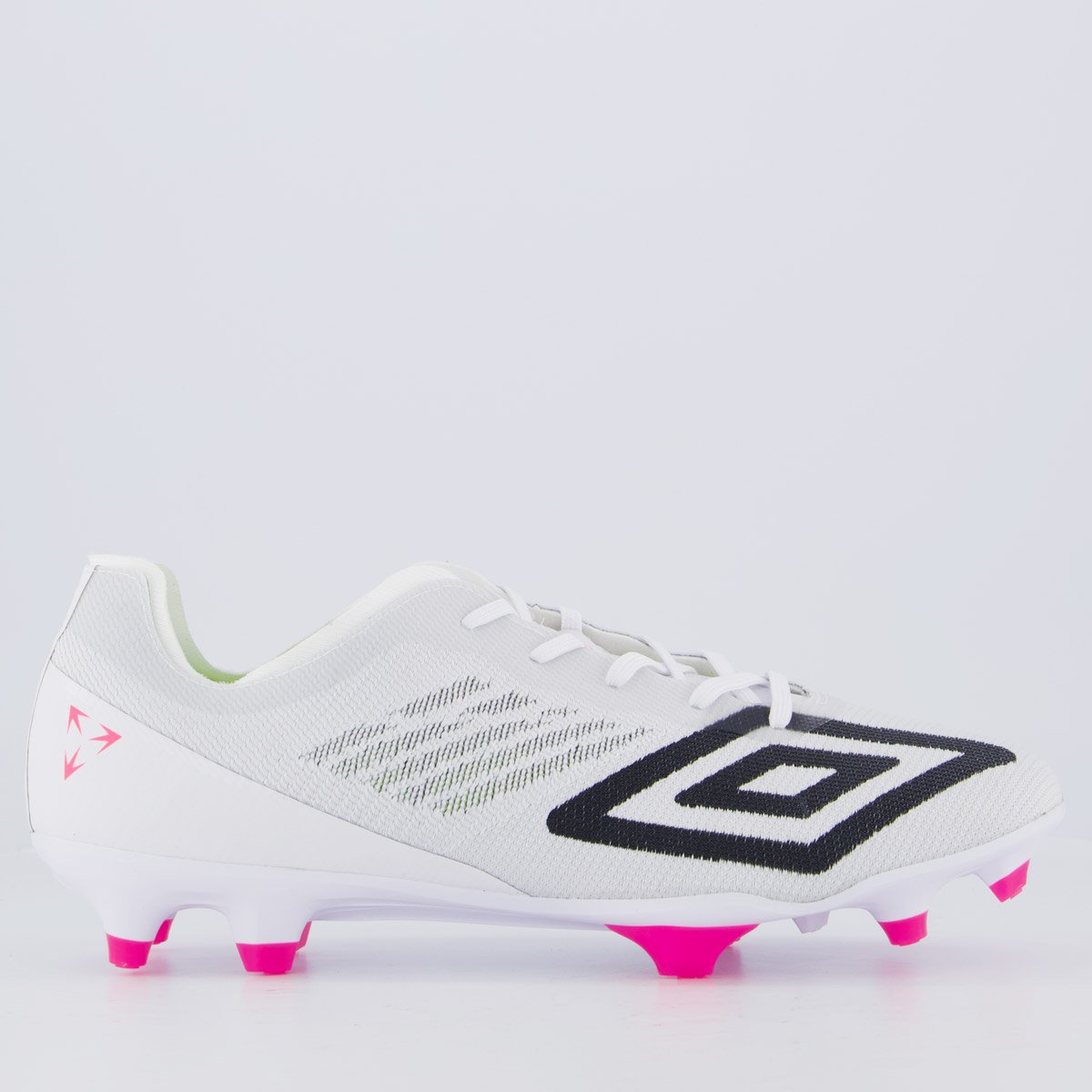 Chuteira Umbro Velocita Décimo Premier Campo Branca e Rosa