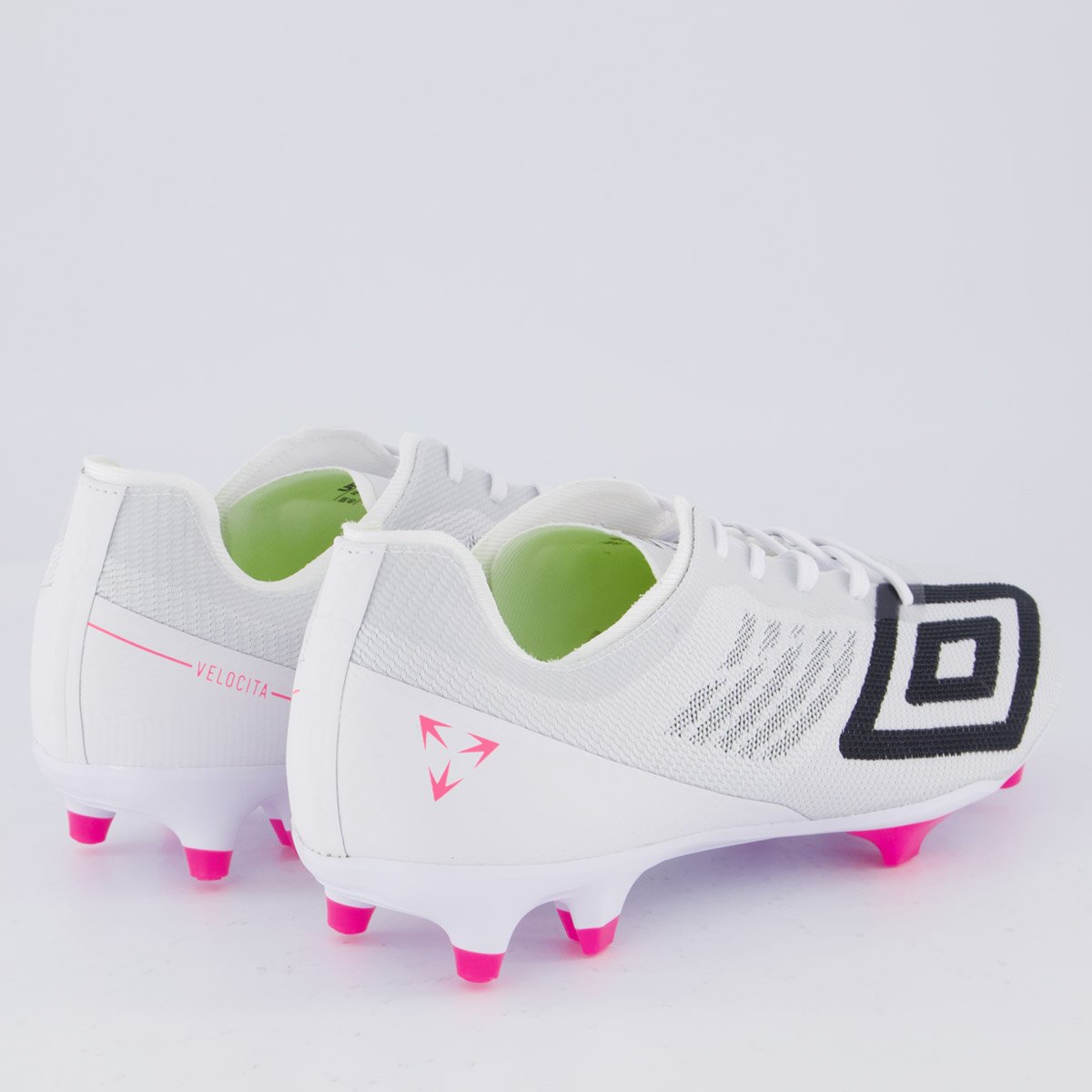 Chuteira Umbro Velocita Décimo Premier Campo Branca e Rosa Branco 3