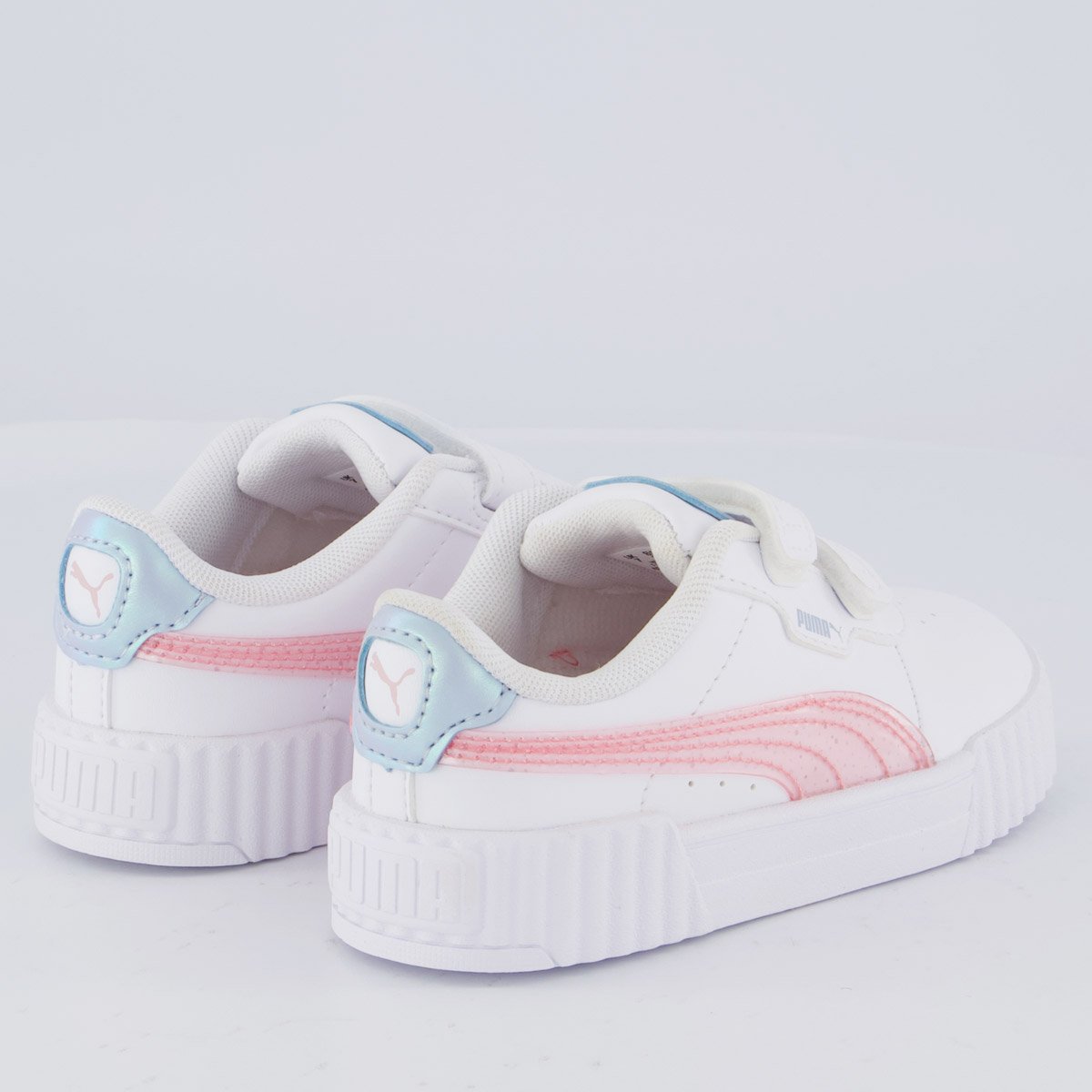 Tênis Puma Carina 3.0 Blurry Dreams V Infantil Branco e Rosa Branco 3